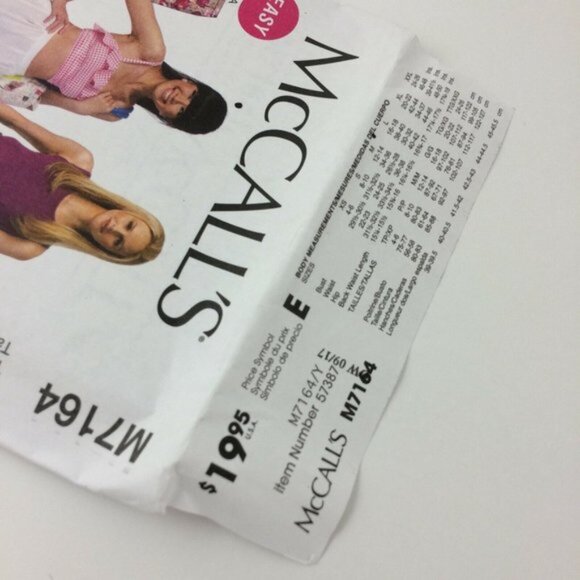 McCalls Pattern M7164 Pants Shorts Wide Leg Uncut Sz 4-14 XS S Med Loose Modest - Picture 2 of 10